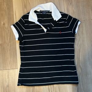 Ralph Lauren Sport Black and White Striped Shirt